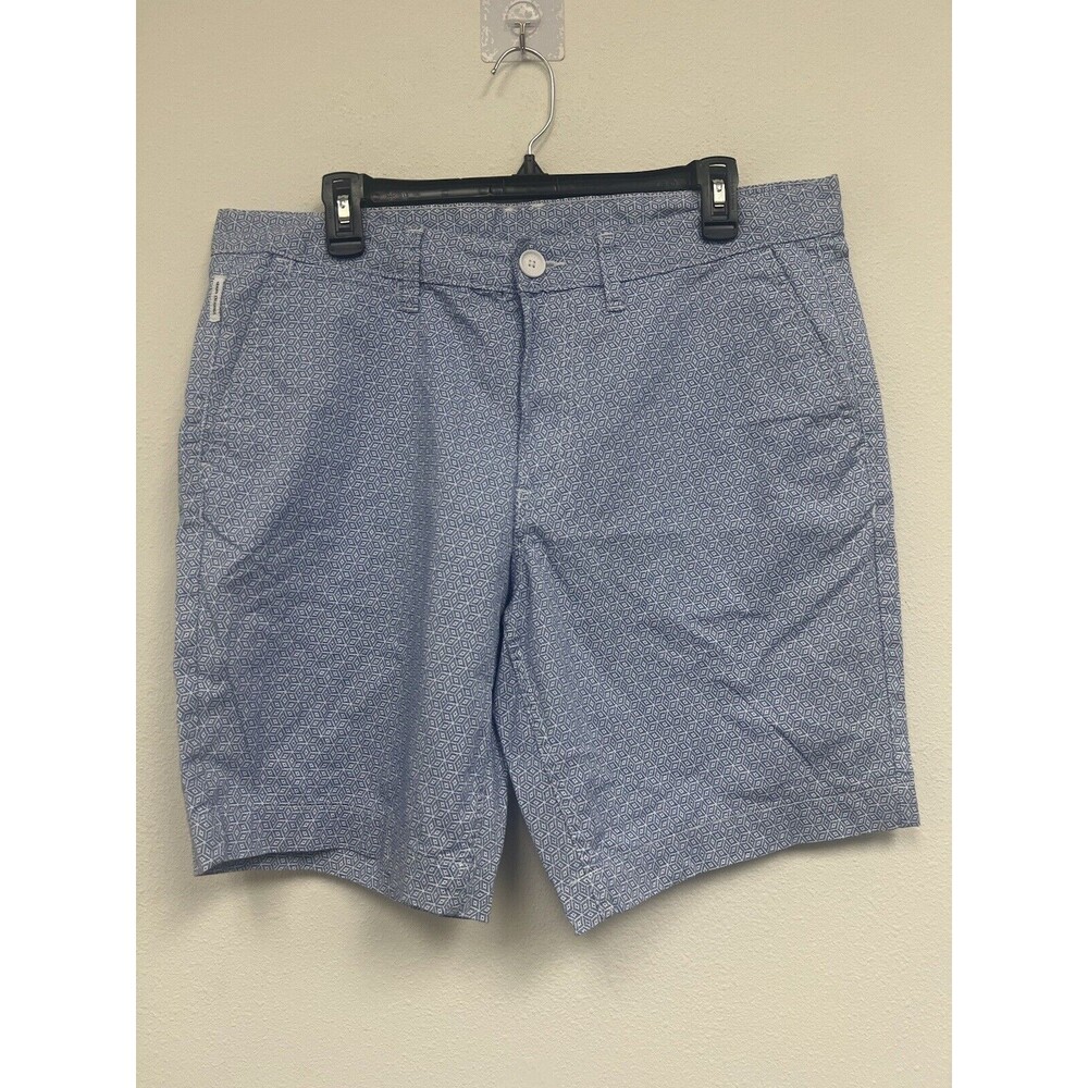 ARMANI EXCHANGE A|X Men's Chino Shorts Geometric Blue Bermuda Size 36 $100